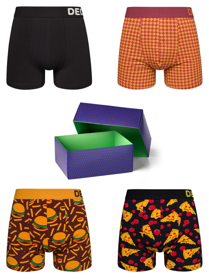 Pre dokonalý a originálny outfit Geschenkset - Oranje en zwarte herentrunks 